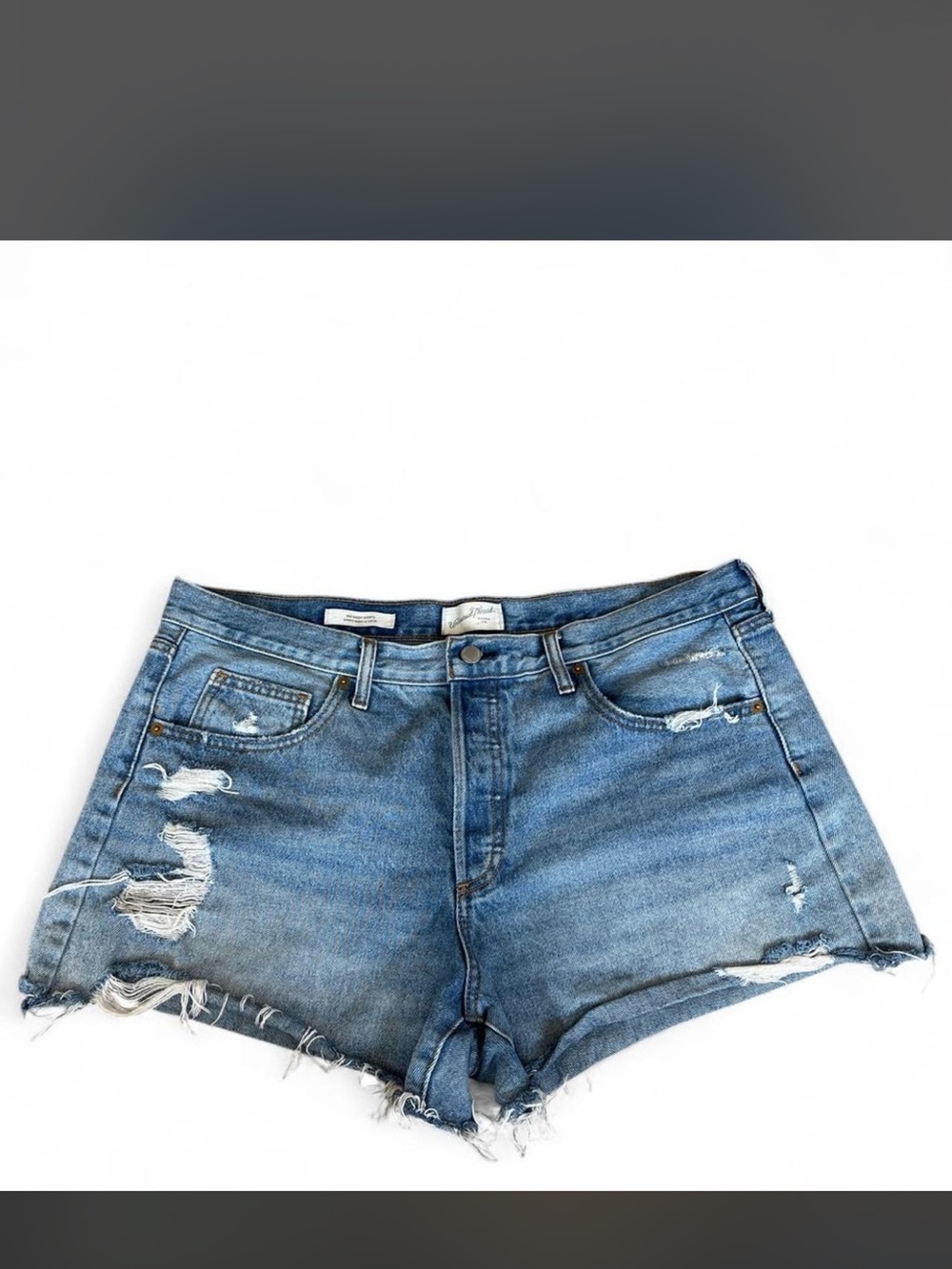 Universal Thread Light Blue Distressed High-Rise Jean Shorts